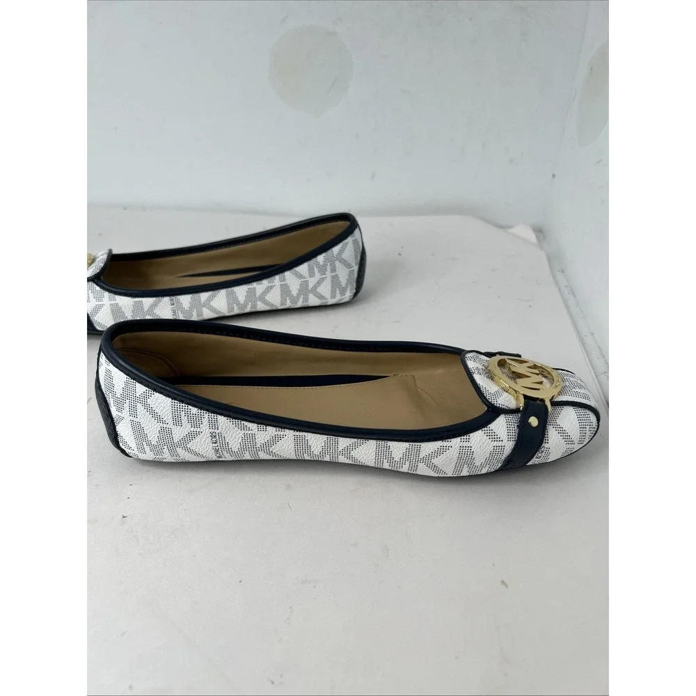 Michael Kors Logo Leather Ballet Flats Size 8‎